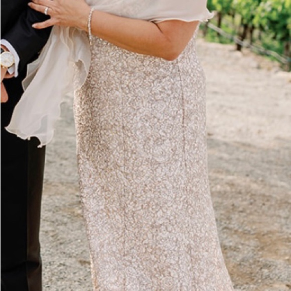 Alex Evenings Womens Long Sleeveless Dress with Custom Etsy Shawl - Picture 5 of 7